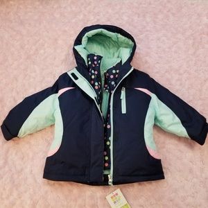 NWT Healthtex Baby girls 3-in-1 jacket size 18M